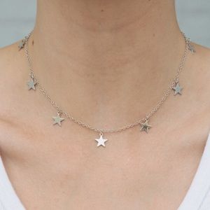 brandy melville silver stars charm choker